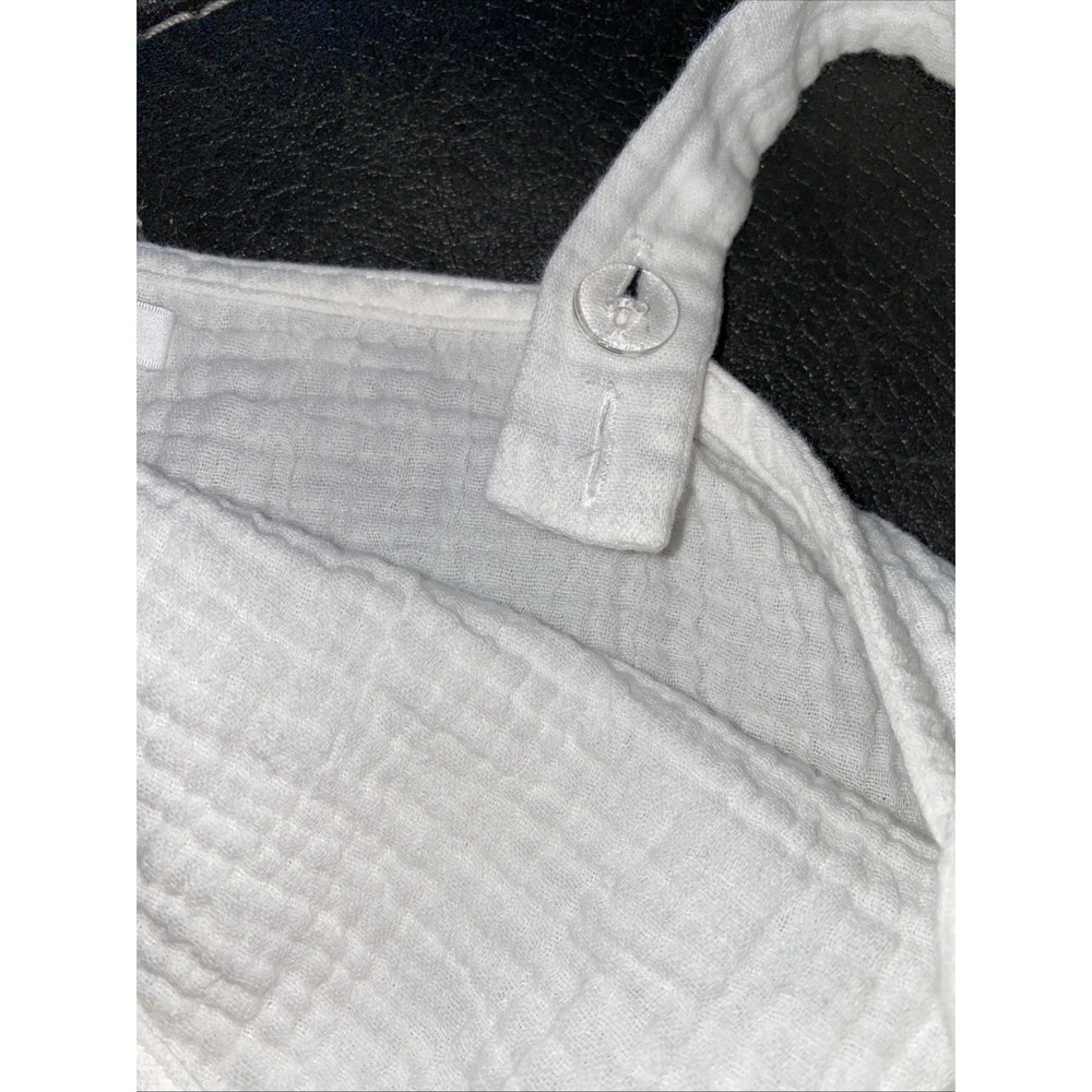 Reformation Women's White Cotton Cropped Tank Size 8 - Picture 5 of 9